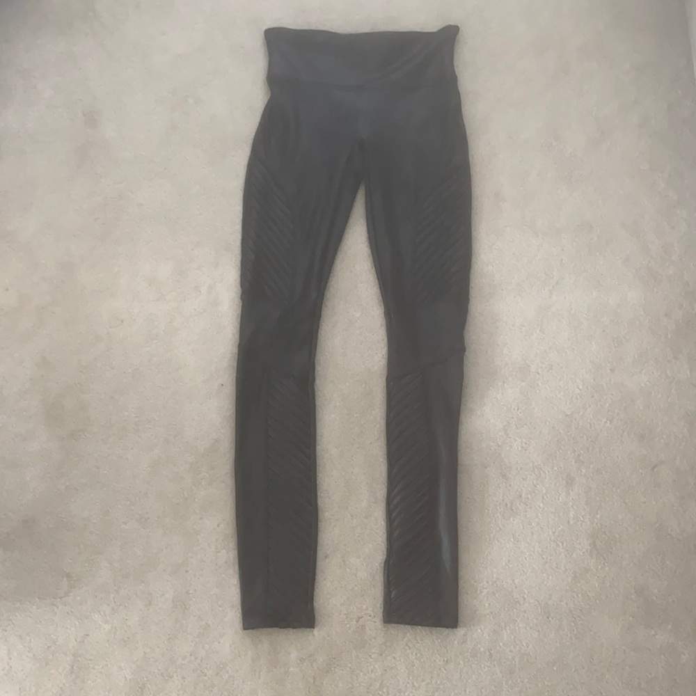 Spank faux leather moto leggings